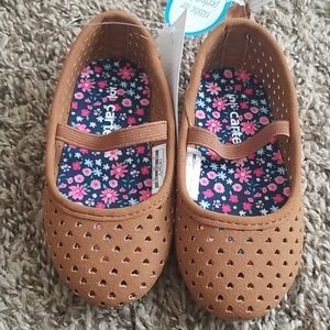 Carters toddler girl brown shoes